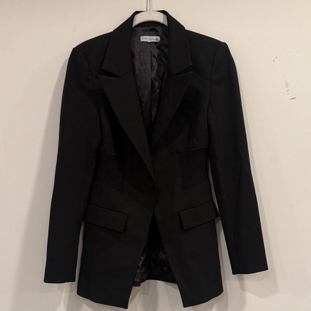 Good American Elegant Black Suit Jacket